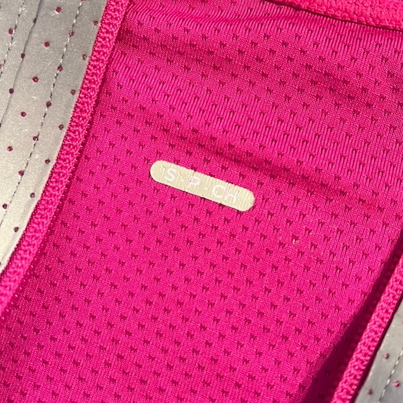 Roxy Pullover reflective tabs thumbholes pink half zip collared lightweight S - Picture 9 of 11